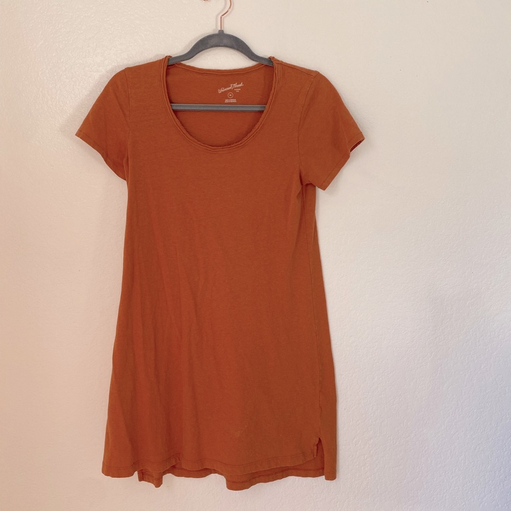 Orange T-shirt dress